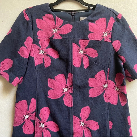 Lela Rose Floral Print Jacquard Cotton Tunic Dress size 8 - Picture 6 of 12